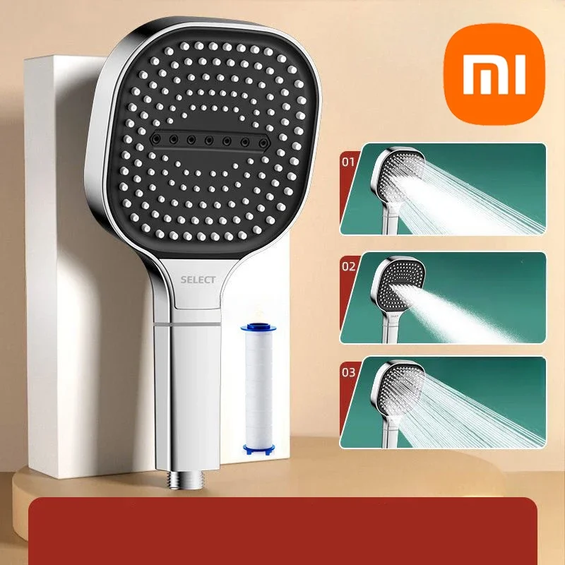 MIJIA Массажная душевая лейка 3 режимов черная 
MIJIA Массажная душевая лейка 3 режимов черная