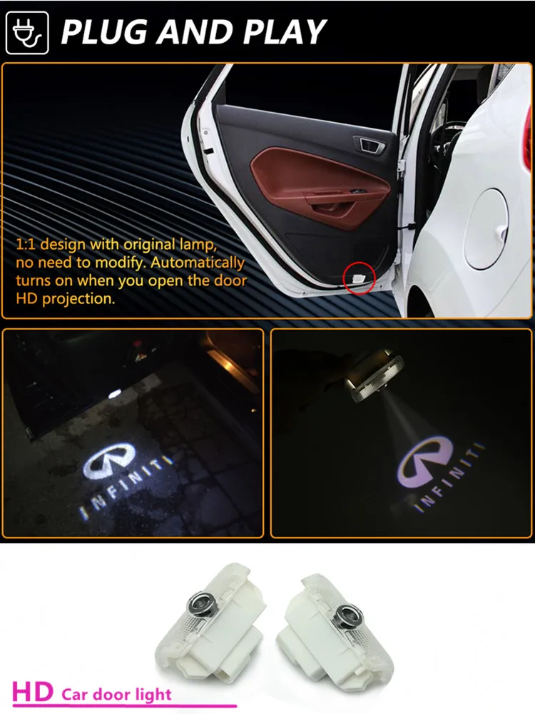 Led Car Accessories For Infiniti FX37 FX50 EX G37 G25 Q40 Q50 Q60 QX50 QX60 QX70 QX80 EX25 Car Logo Projector Welcome Door Light
Led Car Accessories For Infiniti FX37 FX50 EX G37 G25 Q40 Q50 Q60 QX50 QX60 QX70 QX80 EX25 Car Logo Projector Welcome Door Light