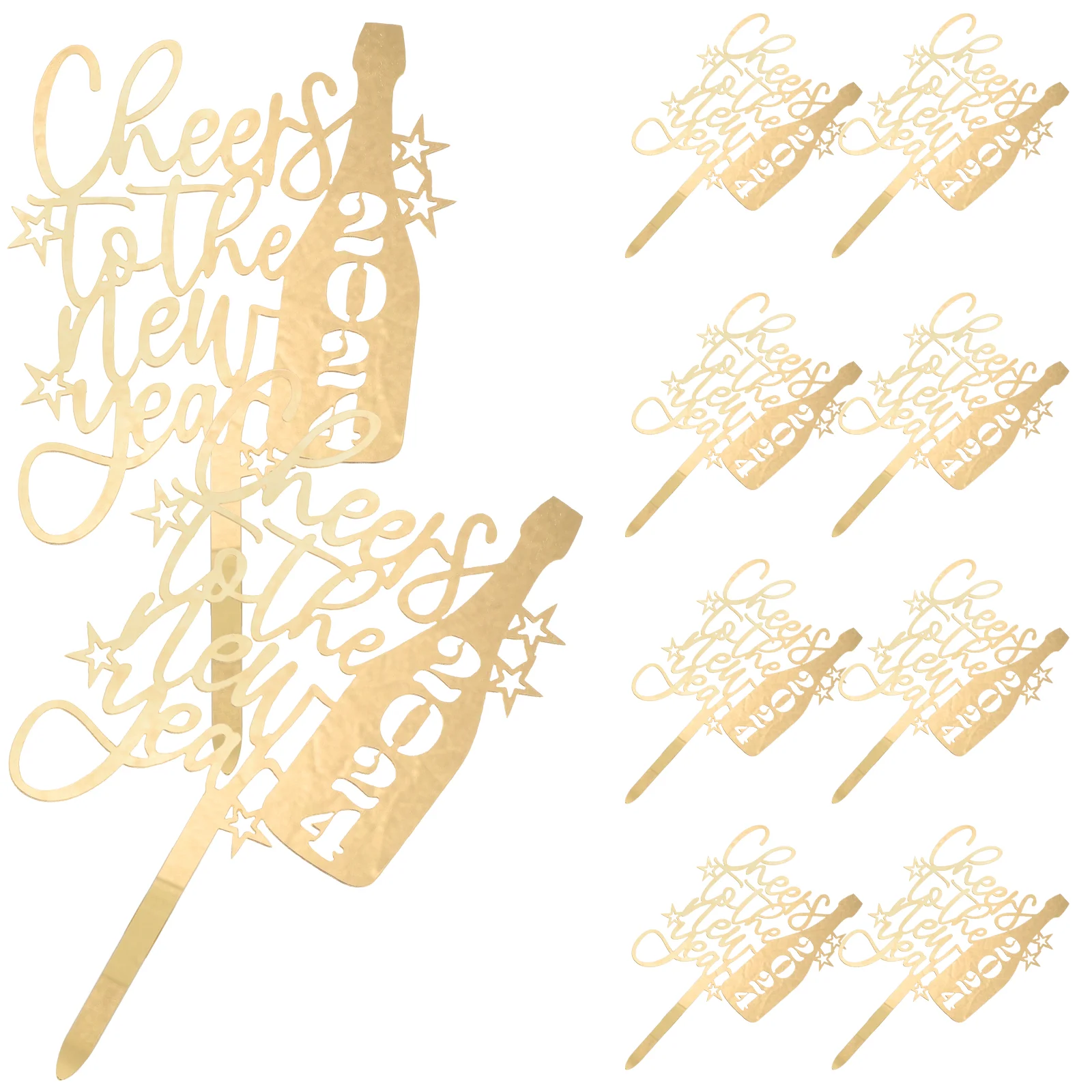 10 Pcs Cake Decoration Insert New Years Picks Venue Setting Props Toppers Plastic Dessert Ornament
10 Pcs Cake Decoration Insert New Years Picks Venue Setting Props Toppers Plastic Dessert Ornament