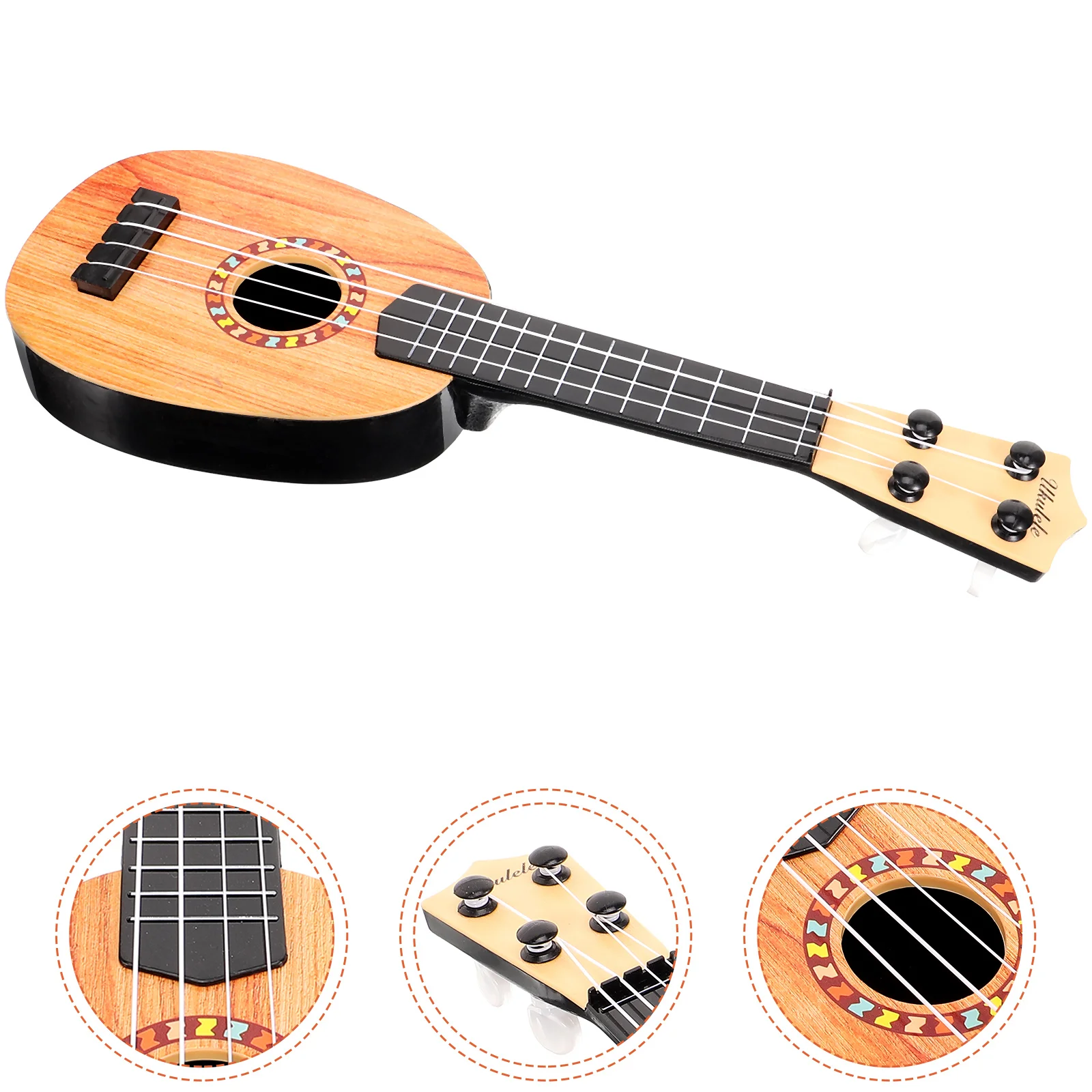 

Пластиковая музыкальная модель укулеле для просвещения, модель укулеле для начинающих детей, детские инструменты для малышей, Детская гитара