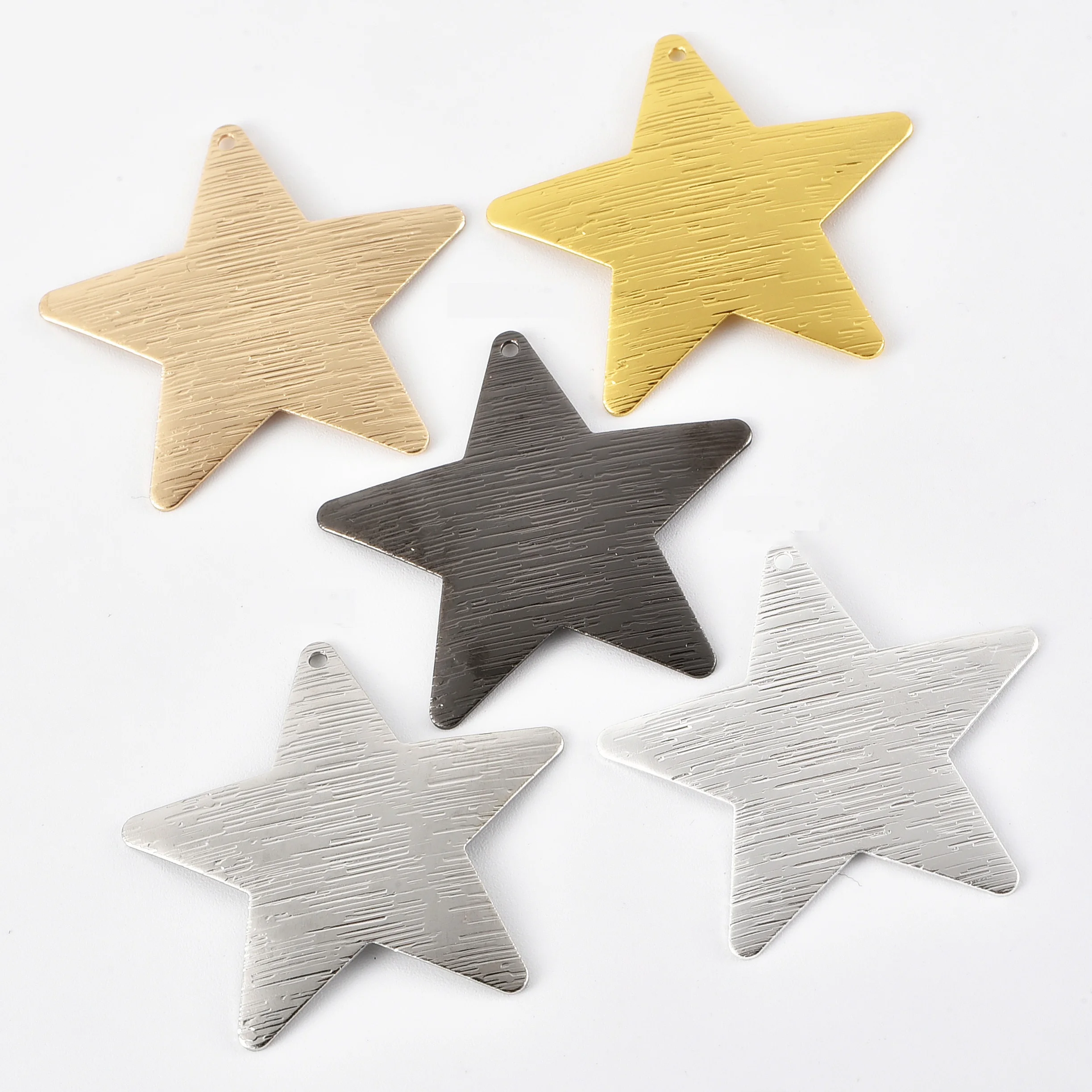 Fashion Of 38MM Single Hole Brushed Curved Five-Pointed Star-Shaped Classic Earrings Necklace Pendant DIY Jewellery Accessories
Fashion Of 38MM Single Hole Brushed Curved Five-Pointed Star-Shaped Classic Earrings Necklace Pendant DIY Jewellery Accessories