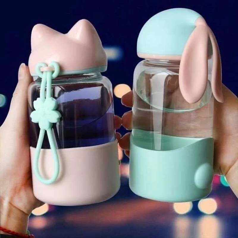 Rabbit Water Cup Rabbit Ears Glass High Temperature Water Cup Creative Glass Water Bottle Cute Water Bottle Take-out Convenient
Rabbit Water Cup Rabbit Ears Glass High Temperature Water Cup Creative Glass Water Bottle Cute Water Bottle Take-out Convenient