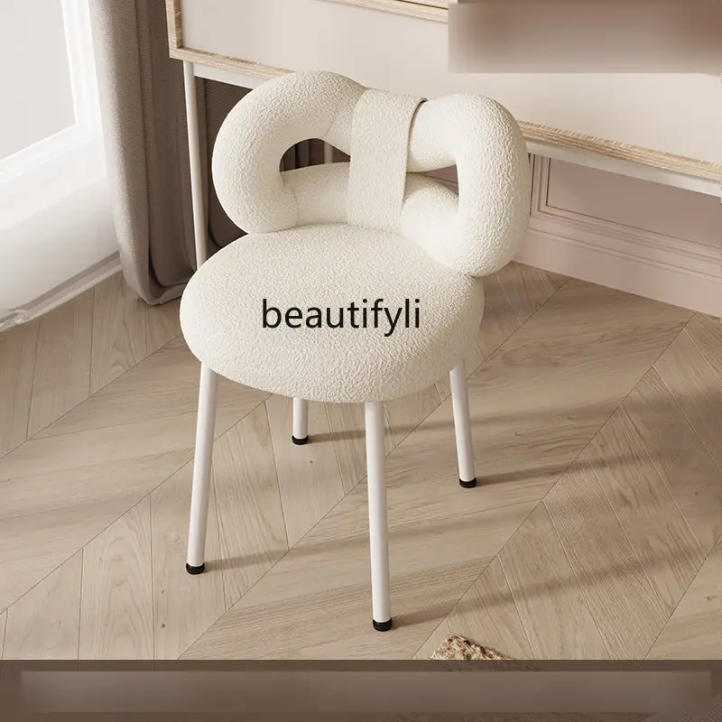 yj Cream Style Cosmetic Chair Lambswool Makeup Stool Bow Dressing Stool Backrest Chair
yj Cream Style Cosmetic Chair Lambswool Makeup Stool Bow Dressing Stool Backrest Chair