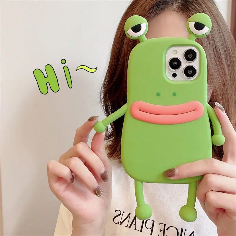 Korea Funny Green Frog Doll 3D Ears Soft Silicone Case For IPhone 13 Pro 12 11 Pro Max Cute Cartoon Couple Shockproof Back Cover
Korea Funny Green Frog Doll 3D Ears Soft Silicone Case For IPhone 13 Pro 12 11 Pro Max Cute Cartoon Couple Shockproof Back Cover