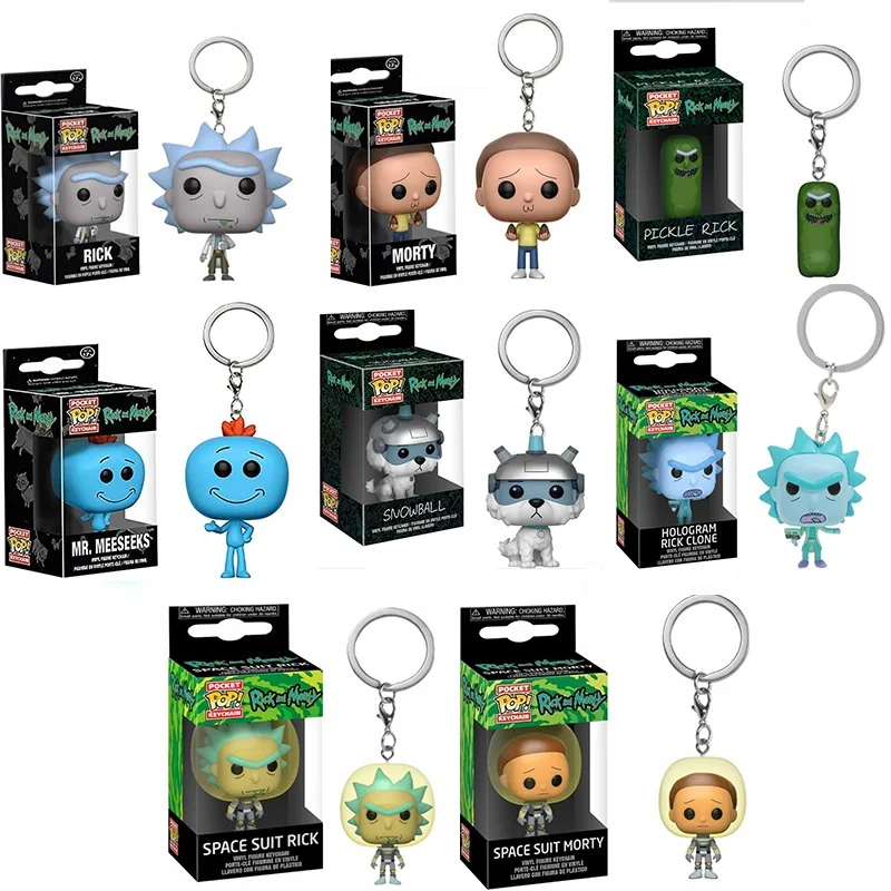 Funko POP костюм мира Рик и снежок Морти Пикл брелок виниловая фигурка коллекция