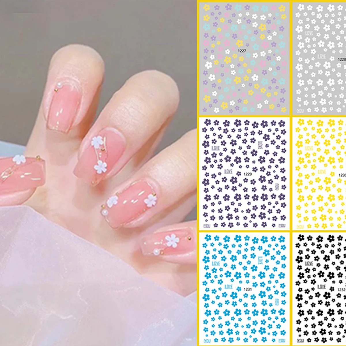 10PCS Summer Series Five Flower Small Fresh Nail Stickers Come With Adhesive Cartoon Cute Nail Decoration Decals
10PCS Summer Series Five Flower Small Fresh Nail Stickers Come With Adhesive Cartoon Cute Nail Decoration Decals