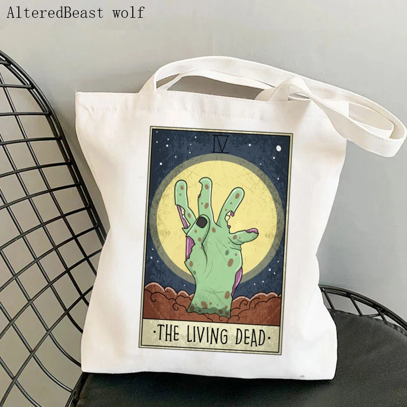 Women's Shoulder Bag magic Collection The Living Dead Tarot card witchy Canvas Bag Harajuku Shopper Bag girl handbag Lady Bag
Women's Shoulder Bag magic Collection The Living Dead Tarot card witchy Canvas Bag Harajuku Shopper Bag girl handbag Lady Bag