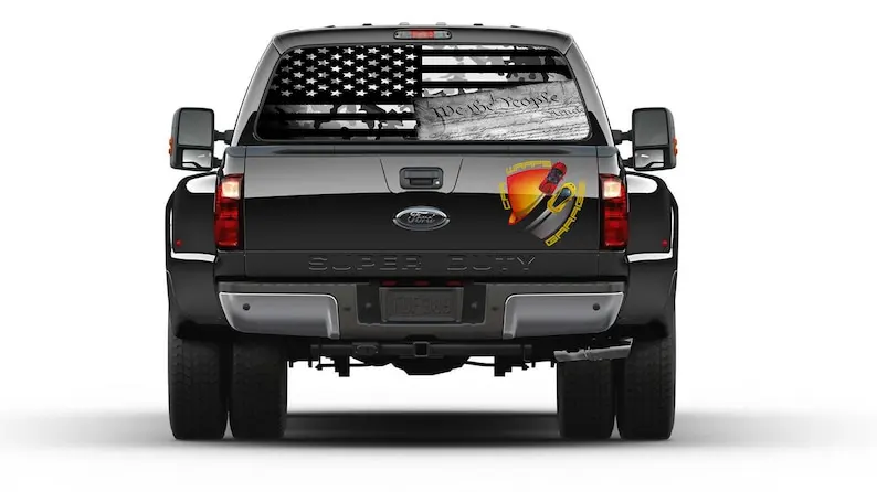 We The People American Flag Camo Black and White Patriotic Rear Window Perforated Graphic Decal Truck Cars
We The People American Flag Camo Black and White Patriotic Rear Window Perforated Graphic Decal Truck Cars