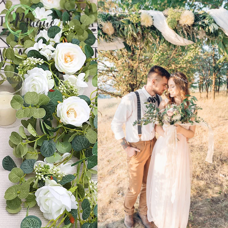 6.4ft Eucalyptus Garland with Flowers Natural Looking simulation roses Wedding Table Party Indoor Outdoor Backdrop Wall Decor
6.4ft Eucalyptus Garland with Flowers Natural Looking simulation roses Wedding Table Party Indoor Outdoor Backdrop Wall Decor