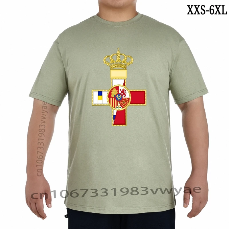 

Военная заслуга Испании, армия Испании, военный значок, эмблема, блок Condecoracion 2023, летняя мода, хлопковые мужские футболки, женская