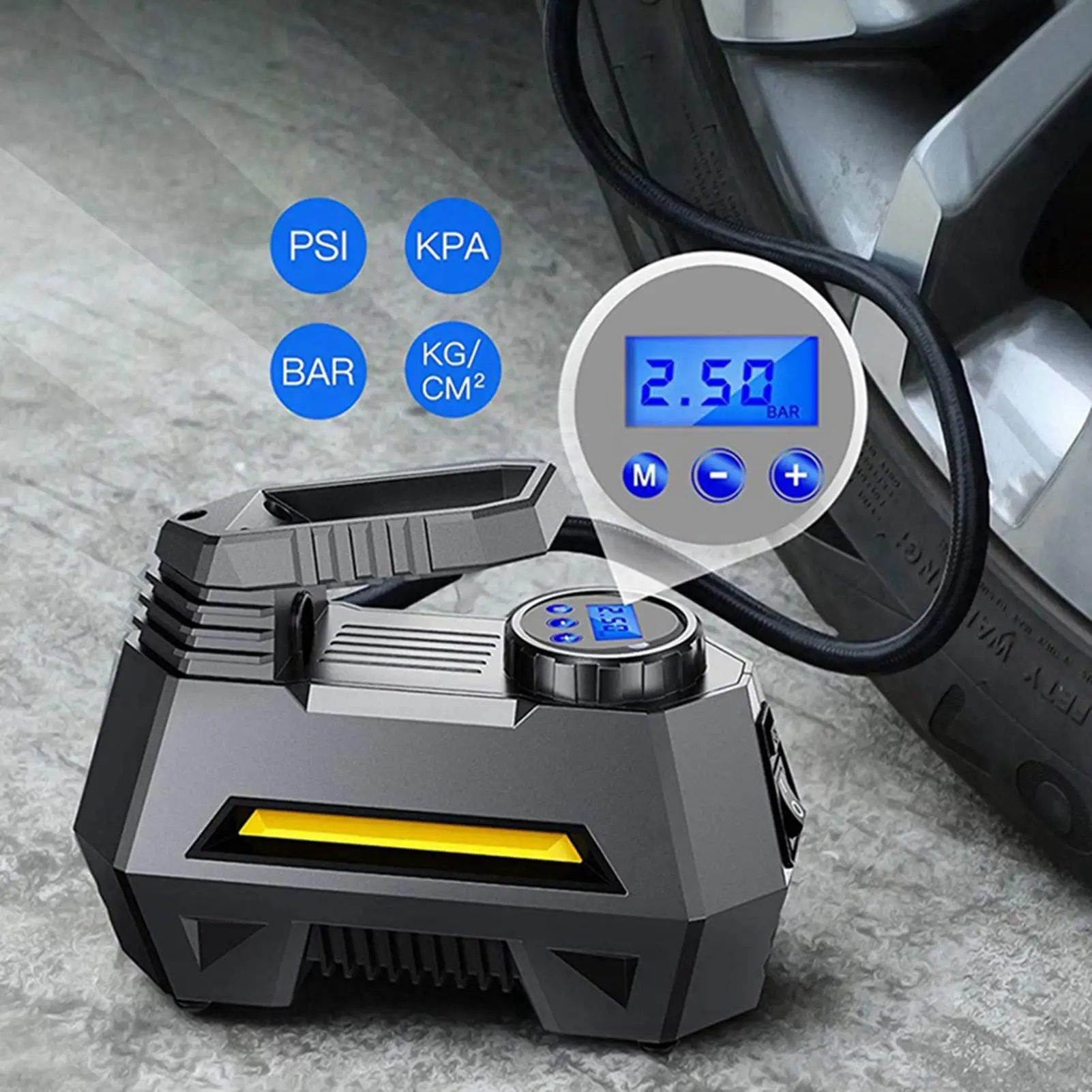 Car Electric Air Pump 120PSI Tire Iator Air Compressor 12V DC Electric Iator With LED Flashlight For Auto Motorcycle Pumps
Car Electric Air Pump 120PSI Tire Iator Air Compressor 12V DC Electric Iator With LED Flashlight For Auto Motorcycle Pumps