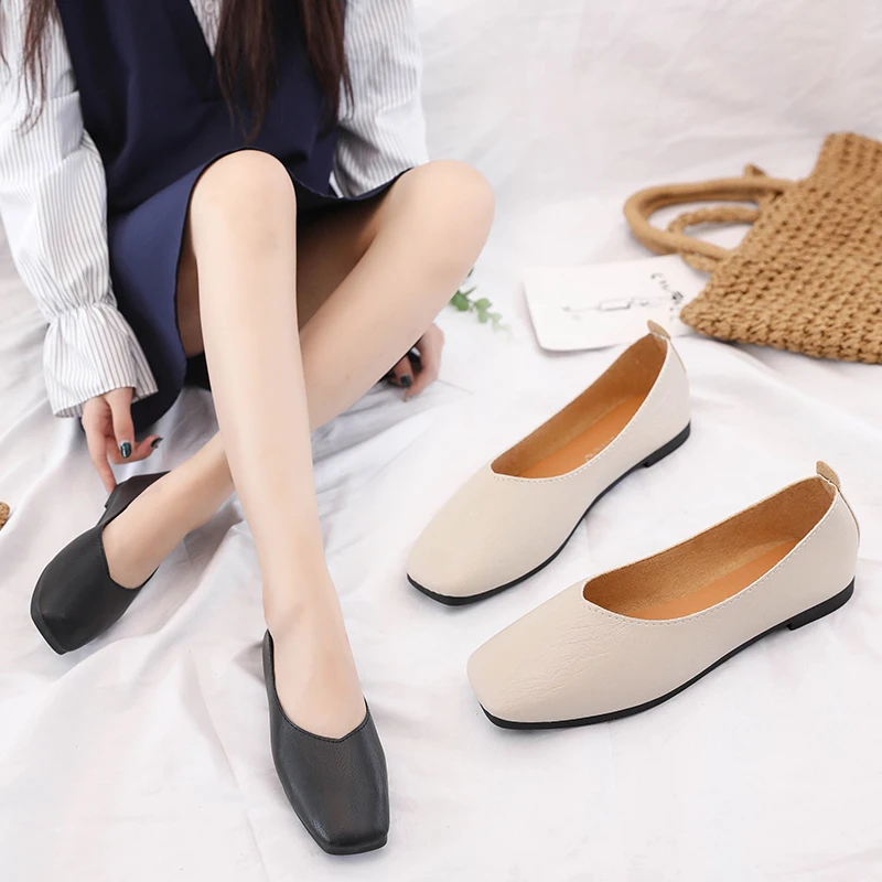 Summer Fashion Low-heeled Anti-skid Shoes Women Autumn Skid-proof Square Toe Flat Korea Style Sandals Shoes Shallow Simple Shoe
Summer Fashion Low-heeled Anti-skid Shoes Women Autumn Skid-proof Square Toe Flat Korea Style Sandals Shoes Shallow Simple Shoe
