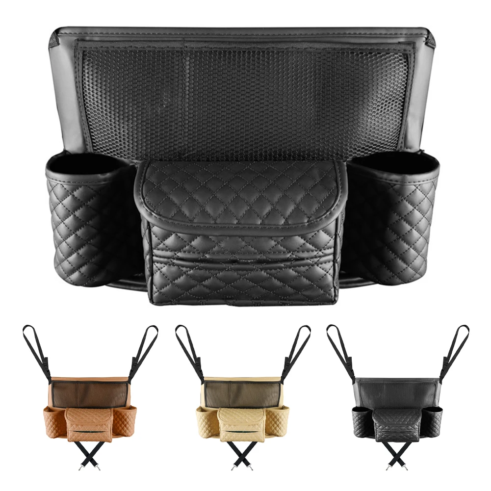 New 1Pc Leather Car Seat Middle Hanger Storage Bag Luxury Auto Handbag Holder Between Seats Tissue Water Cup Stowing Pockets
New 1Pc Leather Car Seat Middle Hanger Storage Bag Luxury Auto Handbag Holder Between Seats Tissue Water Cup Stowing Pockets