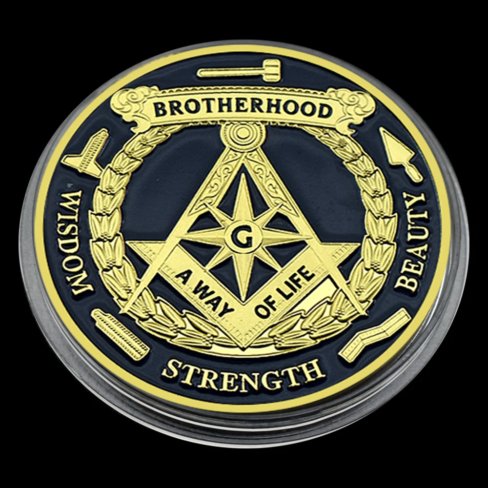 Позолоченная памятная монета масонов
Позолоченная памятная монета масонов