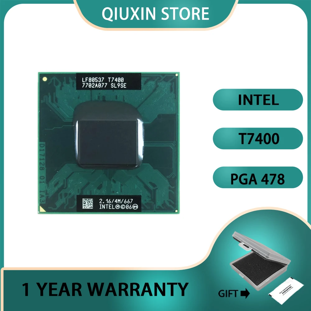 original intel CPU laptop Core 2 Duo T7400 processor CPU 4M Socket 479 Cache/2.16GHz/667/Dual-Core Laptop PGA478
original intel CPU laptop Core 2 Duo T7400 processor CPU 4M Socket 479 Cache/2.16GHz/667/Dual-Core Laptop PGA478