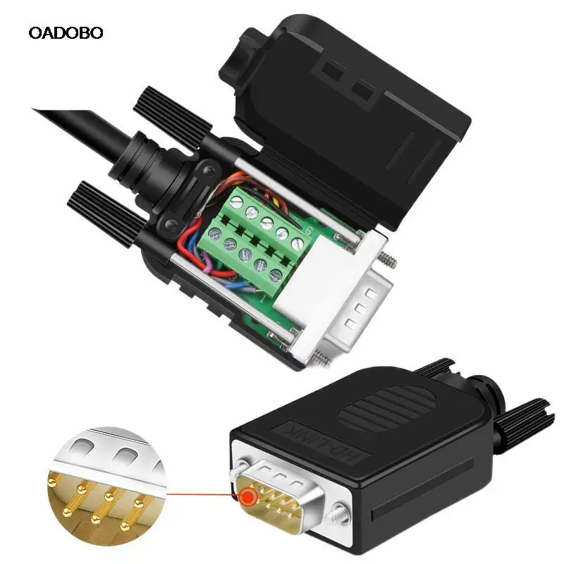 Serial Oral DB9 Welding-Free Connector Plug 9 Pin Adapter Cable Terminal RS232/COM Port Welding-Free Male/Female Connector
Serial Oral DB9 Welding-Free Connector Plug 9 Pin Adapter Cable Terminal RS232/COM Port Welding-Free Male/Female Connector