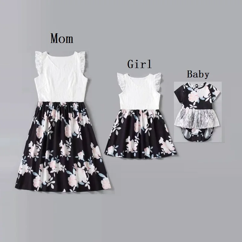Lace Mother Daughter Matching Dresses Family Set Flower Mom Baby Mommy and Me Clothes Ruffled Sleeve Woman Girls Fashion Dress
Lace Mother Daughter Matching Dresses Family Set Flower Mom Baby Mommy and Me Clothes Ruffled Sleeve Woman Girls Fashion Dress