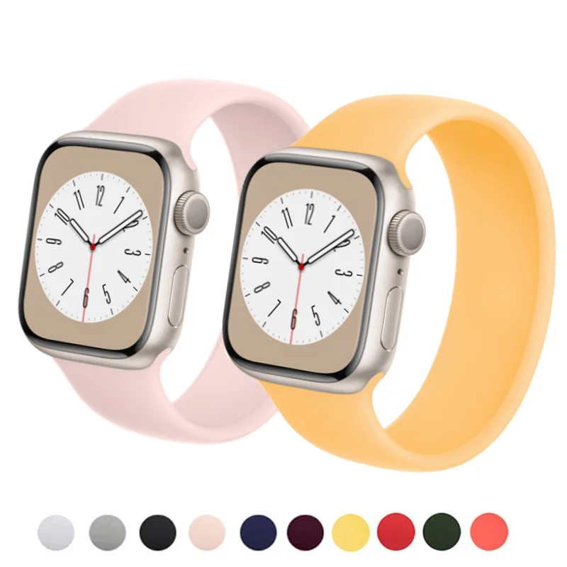 Solo Loop For Apple Watch Band 44mm 40mm 45mm 41mm 49mm 38mm 42mm Elastic belt bracelet iWatch series 8 Ultra 3 4 5 6 se 7 Strap 
Solo Loop For Apple Watch Band 44mm 40mm 45mm 41mm 49mm 38mm 42mm Elastic belt bracelet iWatch series 8 Ultra 3 4 5 6 se 7 Strap