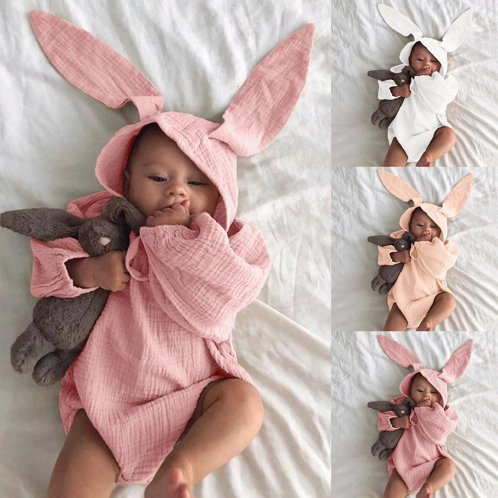 0-2Y Newborn Baby Rompers Cute Cotton Linen 3D Bunny Ears Hat Romper Bodysuit Easter Rabbit Outfits Baby Boy Girl Clothes Comfy
0-2Y Newborn Baby Rompers Cute Cotton Linen 3D Bunny Ears Hat Romper Bodysuit Easter Rabbit Outfits Baby Boy Girl Clothes Comfy