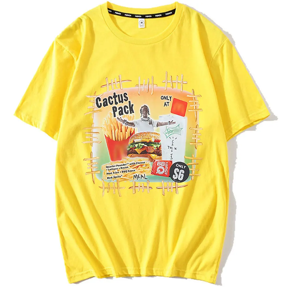 Cactus Jack Fries Print T Shirts Men Summer Harajuku Aesthetic Tees Shirt Travis Scott Loose Short Sleeve Male Graphic T-Shirts
Cactus Jack Fries Print T Shirts Men Summer Harajuku Aesthetic Tees Shirt Travis Scott Loose Short Sleeve Male Graphic T-Shirts