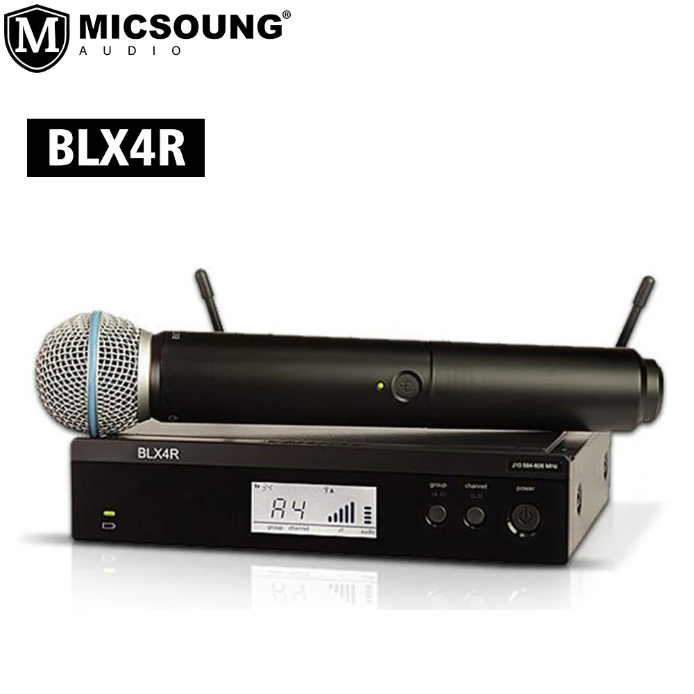 

Беспроводной микрофон Mic BLX4R PG58 BETA58A SM 58 BETA58 ручной UHF комплект микрофонов System BLX4 BLX288 для караоке сцены для Shure