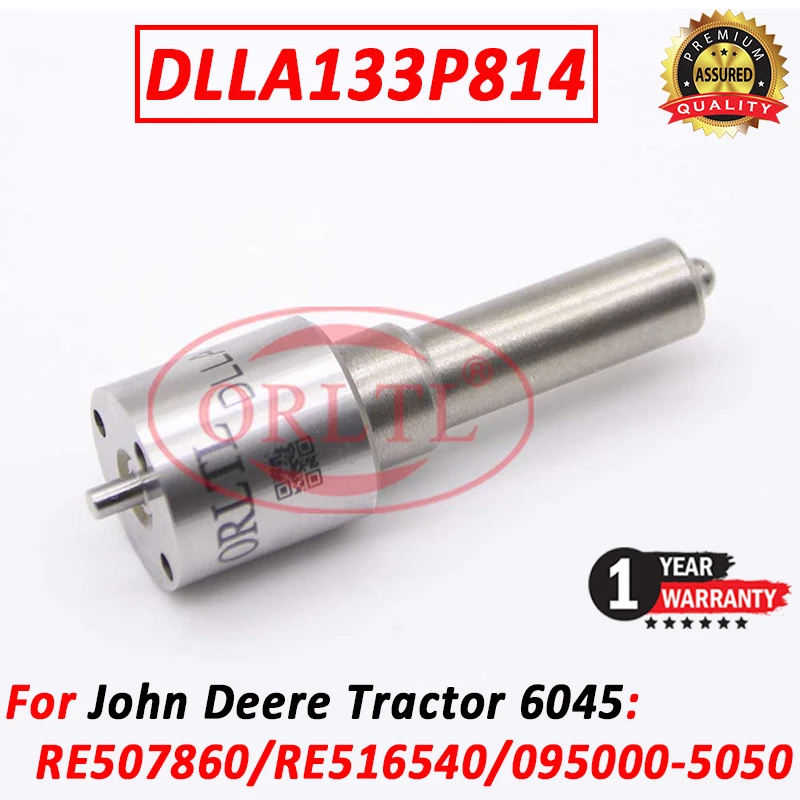 

DLLA133P814 Common Rail Injector 095000-5050 Diesel Fuel Nozzle RE507860 RE516540 RE519730 For John Deere Tractor 6045 S350