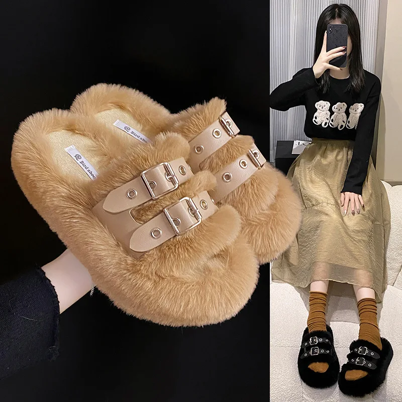 Women's Slipper Flat with Faux Fur Height Increasing Non-slip Short Plush Platform Shoes for Home
Women's Slipper Flat with Faux Fur Height Increasing Non-slip Short Plush Platform Shoes for Home