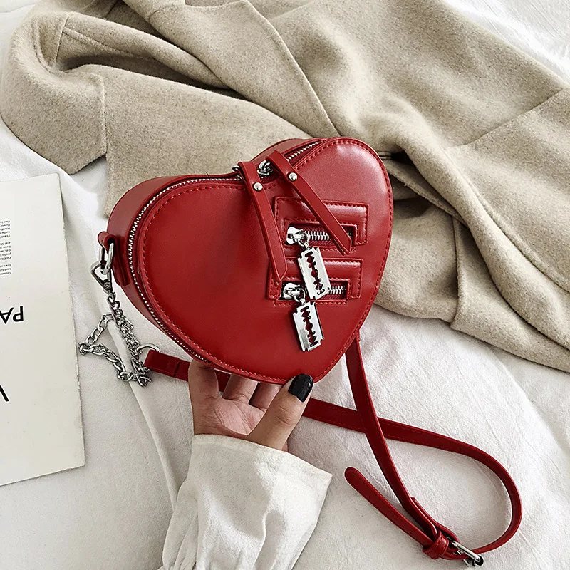 Fashion Love Heart Shoulder Messenger Bag Women Zipper Design PU Leather Small Tote Purse Designer Handbags Satchel for Girls
Fashion Love Heart Shoulder Messenger Bag Women Zipper Design PU Leather Small Tote Purse Designer Handbags Satchel for Girls