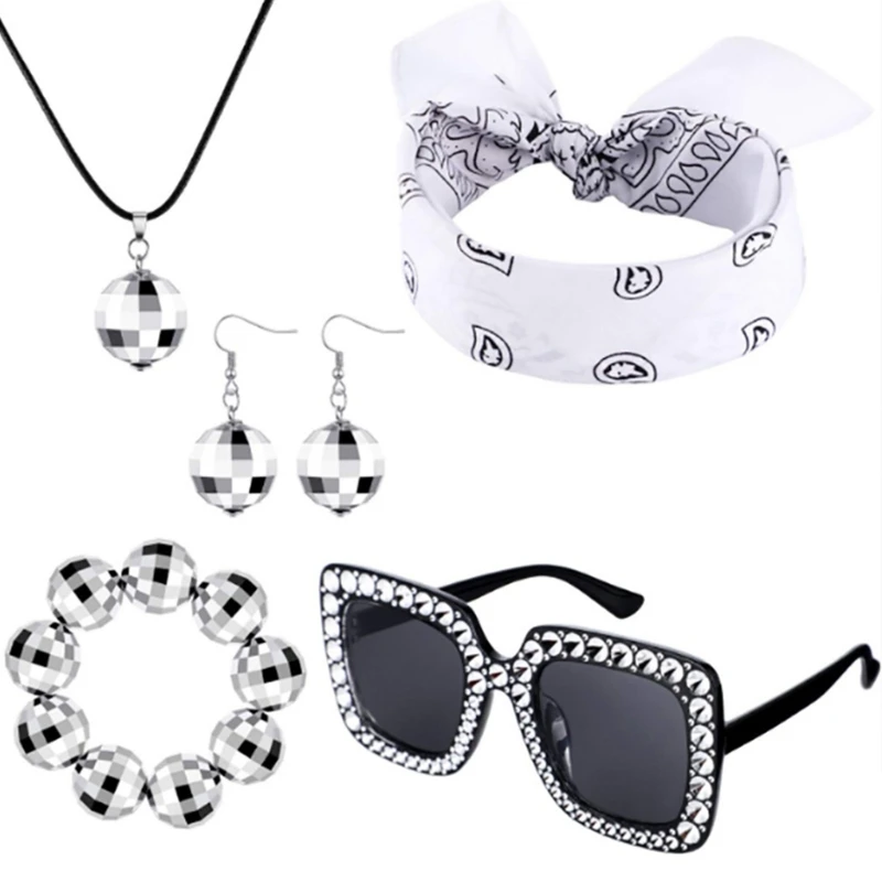 Women Punk Headband with Ball Earring&Necklace&Bangle&Sunglasses Festival Costume for Cosplay Party Drop Shipping
Women Punk Headband with Ball Earring&Necklace&Bangle&Sunglasses Festival Costume for Cosplay Party Drop Shipping