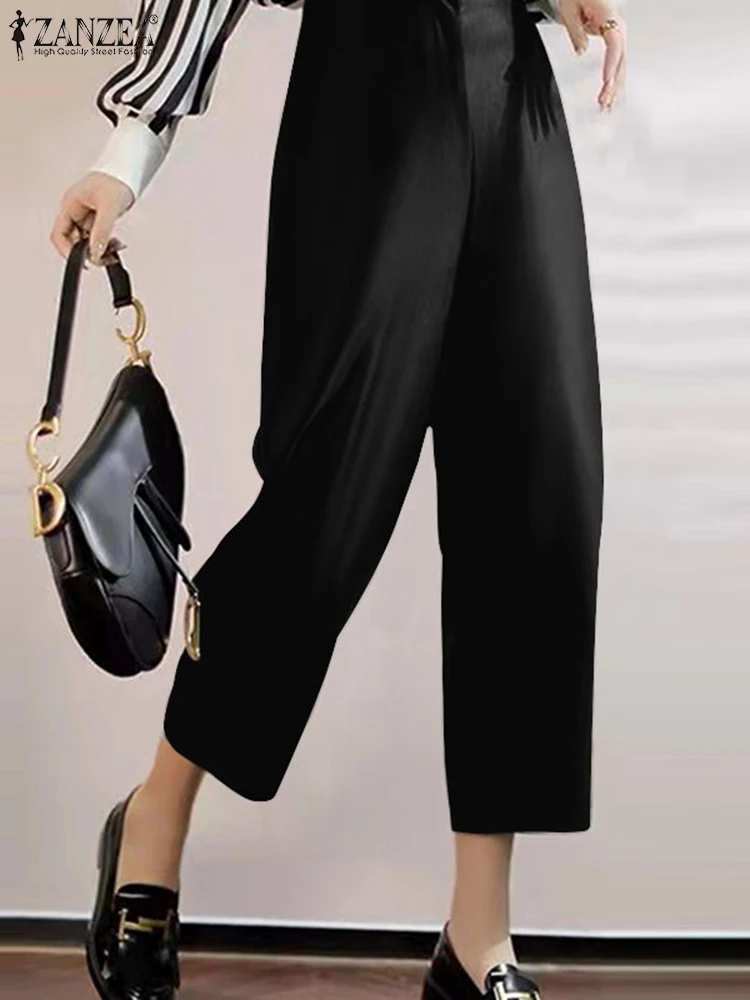 ZANZEA Fashion Autumn Pantalon Elegant Women Pants Casual Loose Satin Silk Cropped Pants Work Wear High Waist Office Lady Capris
ZANZEA Fashion Autumn Pantalon Elegant Women Pants Casual Loose Satin Silk Cropped Pants Work Wear High Waist Office Lady Capris