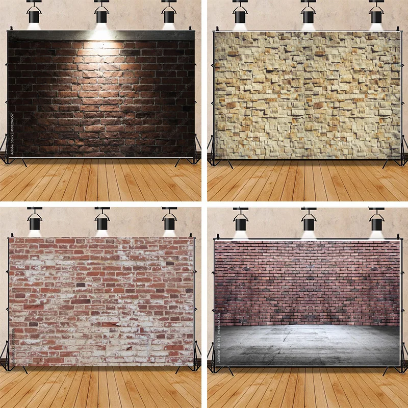 

SHUOZHIKE Texture Of a Perfect Black Brick Wall With Cracks And Defects Photography Background Photo Studio Backdrops Prop QZ-04