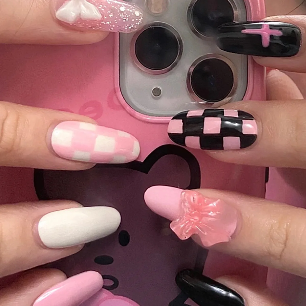 Fake Nail Mandarin Duck Checkerboard Lattice Full Cover Fake Nail DIY Glue Press On Nails Nail Supplies For Professional
Fake Nail Mandarin Duck Checkerboard Lattice Full Cover Fake Nail DIY Glue Press On Nails Nail Supplies For Professional