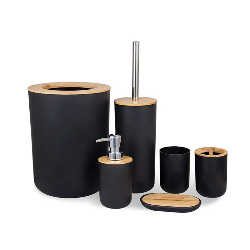 6Pcs Bamboo Bathroom Accessories Sets Toilet Brush Toothbrush Holder Soap Dispenser Bathroom Set Bathroom Decoration Accessories
6Pcs Bamboo Bathroom Accessories Sets Toilet Brush Toothbrush Holder Soap Dispenser Bathroom Set Bathroom Decoration Accessories