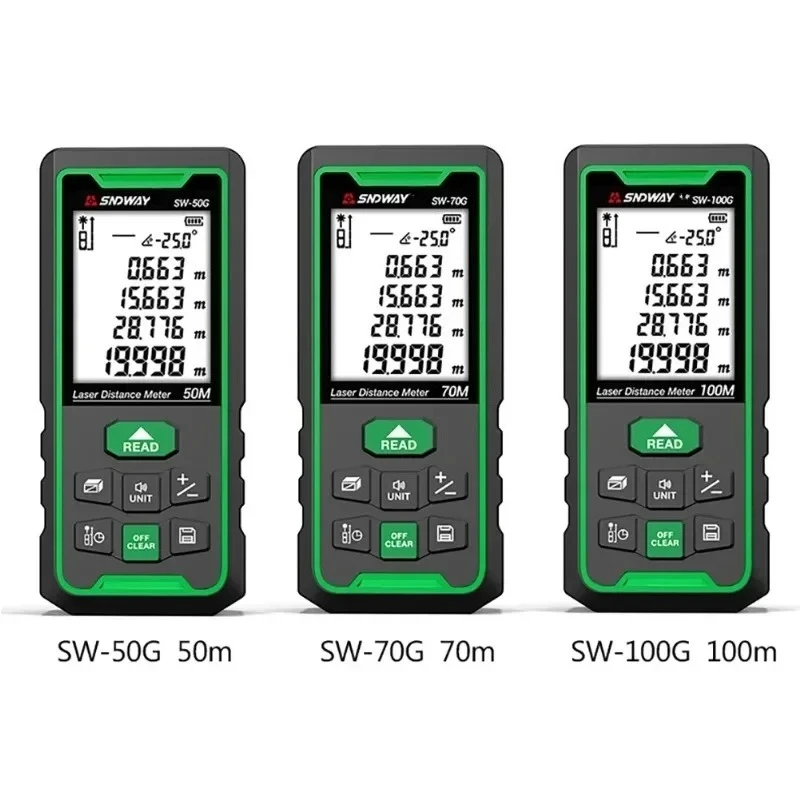 SNDWAY лазерный дальномер SW-50G/70G/100G
SNDWAY лазерный дальномер SW-50G/70G/100G