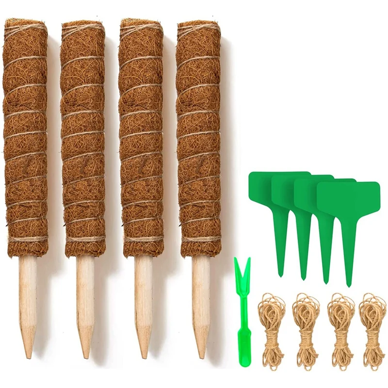Moss Pole, 4 Pcs 16 Inches Moss Pole Plant Support For Monstera, Coir Totem Plant Pole For Climbing Indoor Potted Plants
Moss Pole, 4 Pcs 16 Inches Moss Pole Plant Support For Monstera, Coir Totem Plant Pole For Climbing Indoor Potted Plants