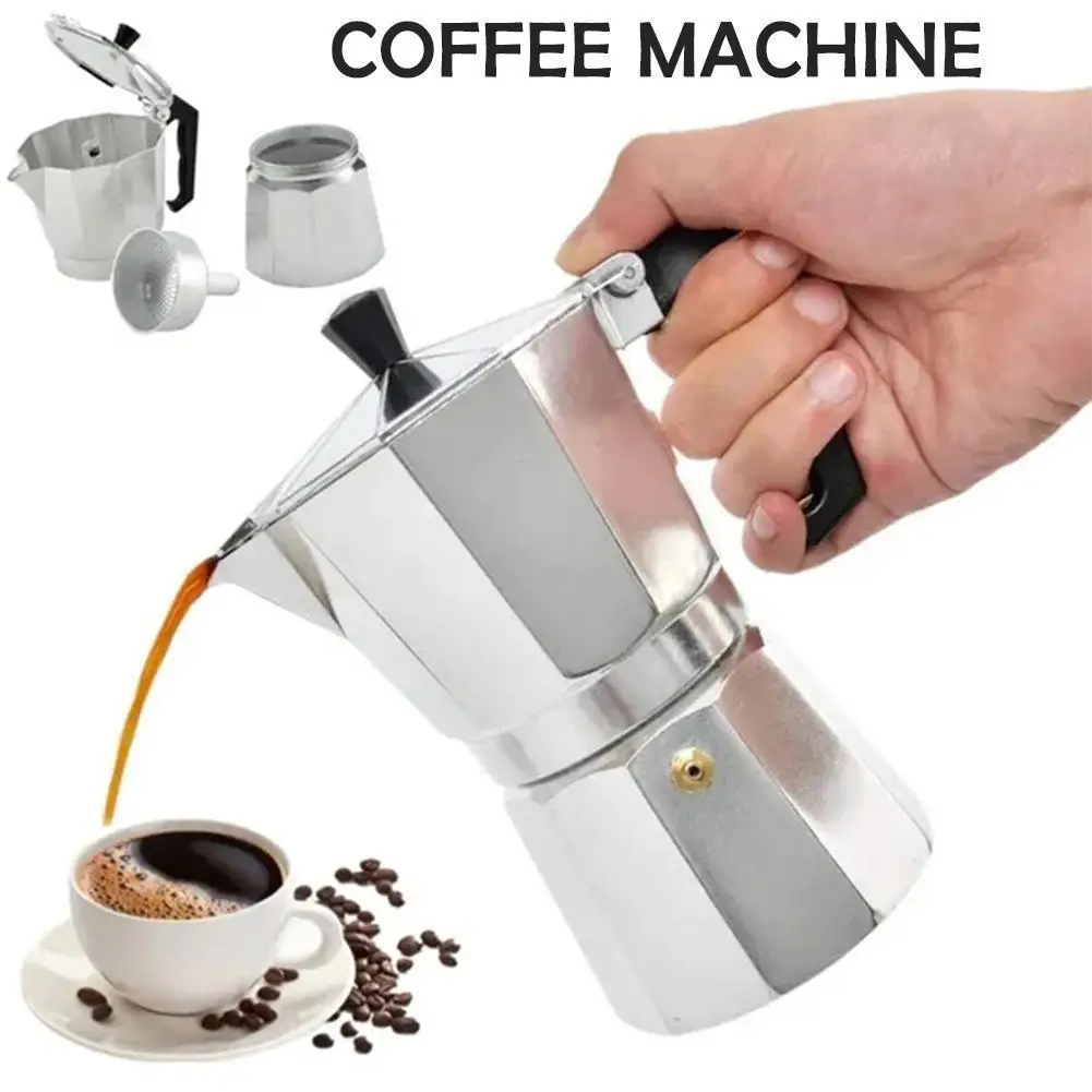 Italian Type Coffee Maker Aluminum Mocha Espresso Percolator Pot Coffee Maker Moka Pot Espresso Shot Maker Espresso Machine
Italian Type Coffee Maker Aluminum Mocha Espresso Percolator Pot Coffee Maker Moka Pot Espresso Shot Maker Espresso Machine