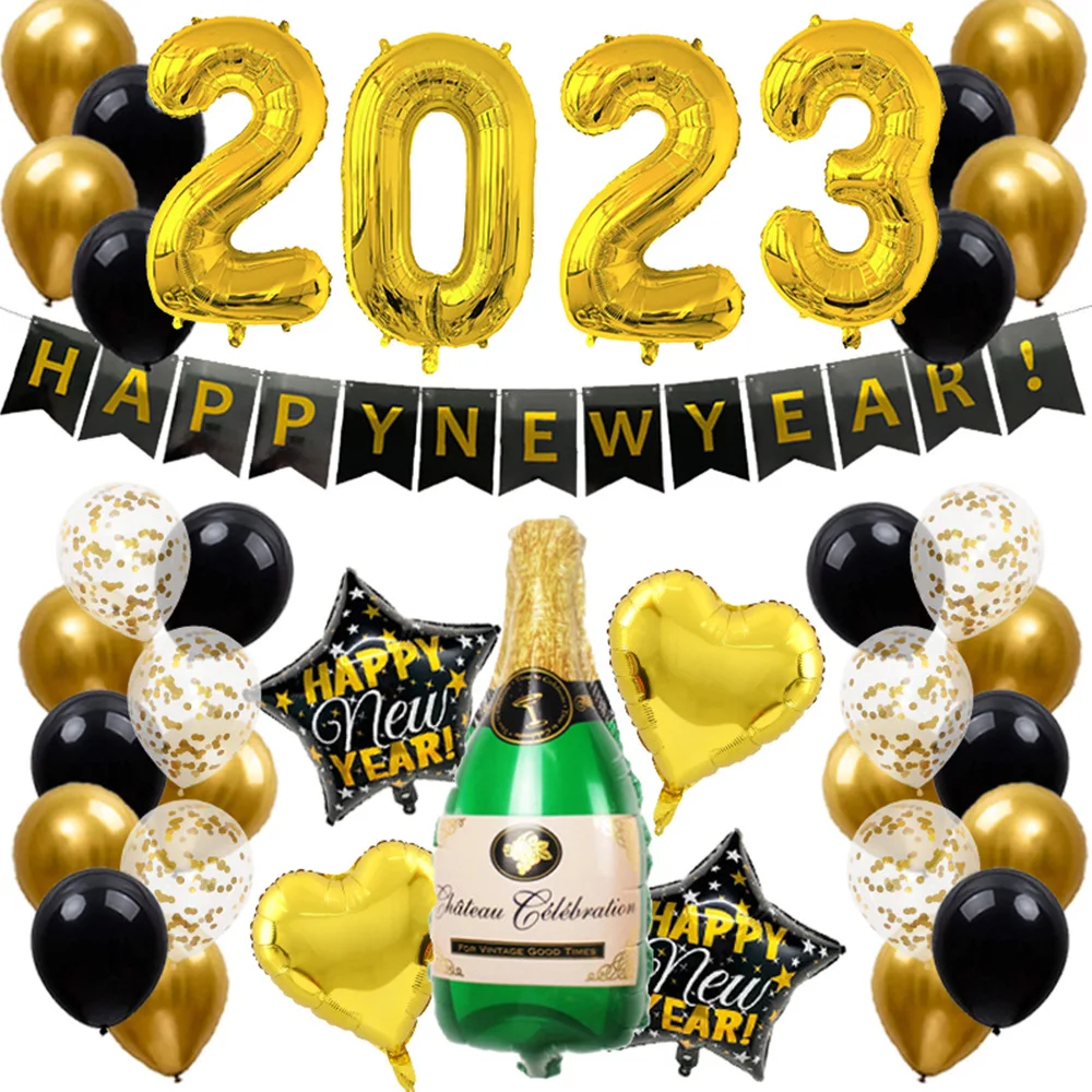 40pcs 2023 Happy New year Numbers letters Stars bears set Spring festival Chinese new year eve foil balloons DIY party decor
40pcs 2023 Happy New year Numbers letters Stars bears set Spring festival Chinese new year eve foil balloons DIY party decor