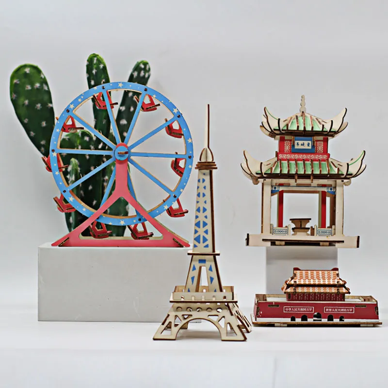 3D Jigsaw Puzzle Handmade Wooden Assembled Building Model Puzzle Diy Creative Decompression Toy
3D Jigsaw Puzzle Handmade Wooden Assembled Building Model Puzzle Diy Creative Decompression Toy