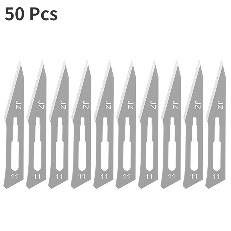 50 шт., набор лезвий 11 # для художественной скульптуры
50 шт., набор лезвий 11 # для художественной скульптуры