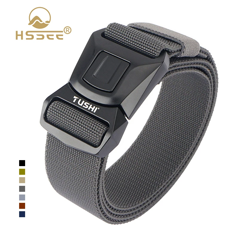 HSSEE New Elastic Belt for Men Alloy Metal Buckle Quick Release Casual Brown Belt Tactical Outdoors Belt Male Jeans Waistband
HSSEE New Elastic Belt for Men Alloy Metal Buckle Quick Release Casual Brown Belt Tactical Outdoors Belt Male Jeans Waistband