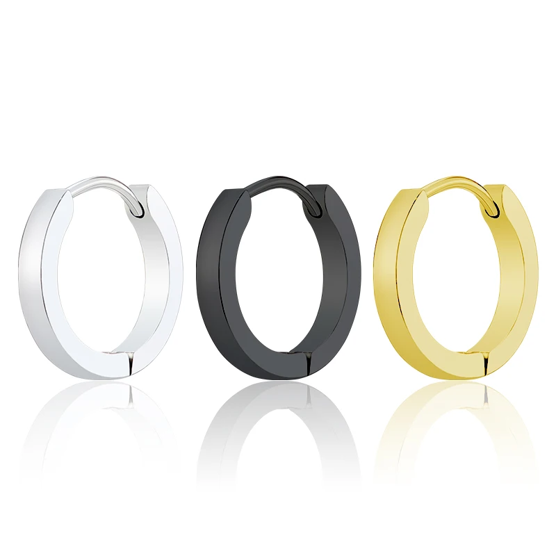 Punk Women Men Small Huggie Earrings Gold Color Black Classic Stainless Steel Round Smooth Circle Hoop Earrings Jewelry
Punk Women Men Small Huggie Earrings Gold Color Black Classic Stainless Steel Round Smooth Circle Hoop Earrings Jewelry