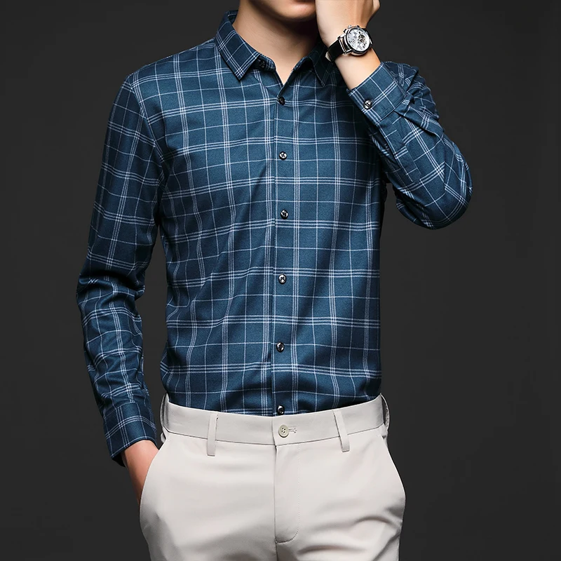 Plaid Long-Sleeved Shirt Men's Spring and Autumn Youth Brushed Business Shirt Loose Men's Casual Shirt
Plaid Long-Sleeved Shirt Men's Spring and Autumn Youth Brushed Business Shirt Loose Men's Casual Shirt