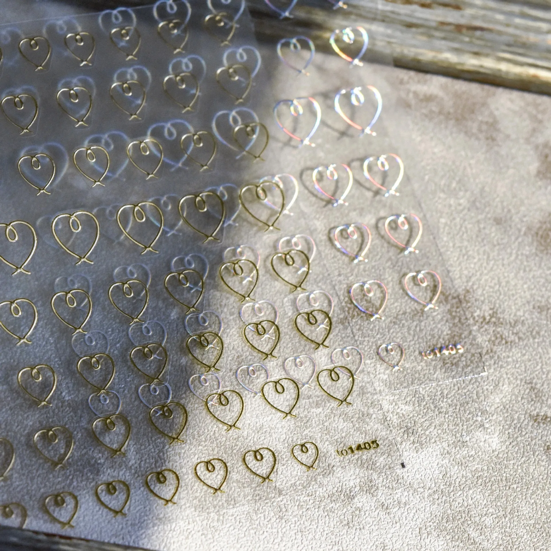 Tomoni Bronzing 1405 Hot Back Glue Cute Manicure Stickers Japanese Stickers Laser Silver Gold Hollow Line Heart 5d Nail Stickers
Tomoni Bronzing 1405 Hot Back Glue Cute Manicure Stickers Japanese Stickers Laser Silver Gold Hollow Line Heart 5d Nail Stickers