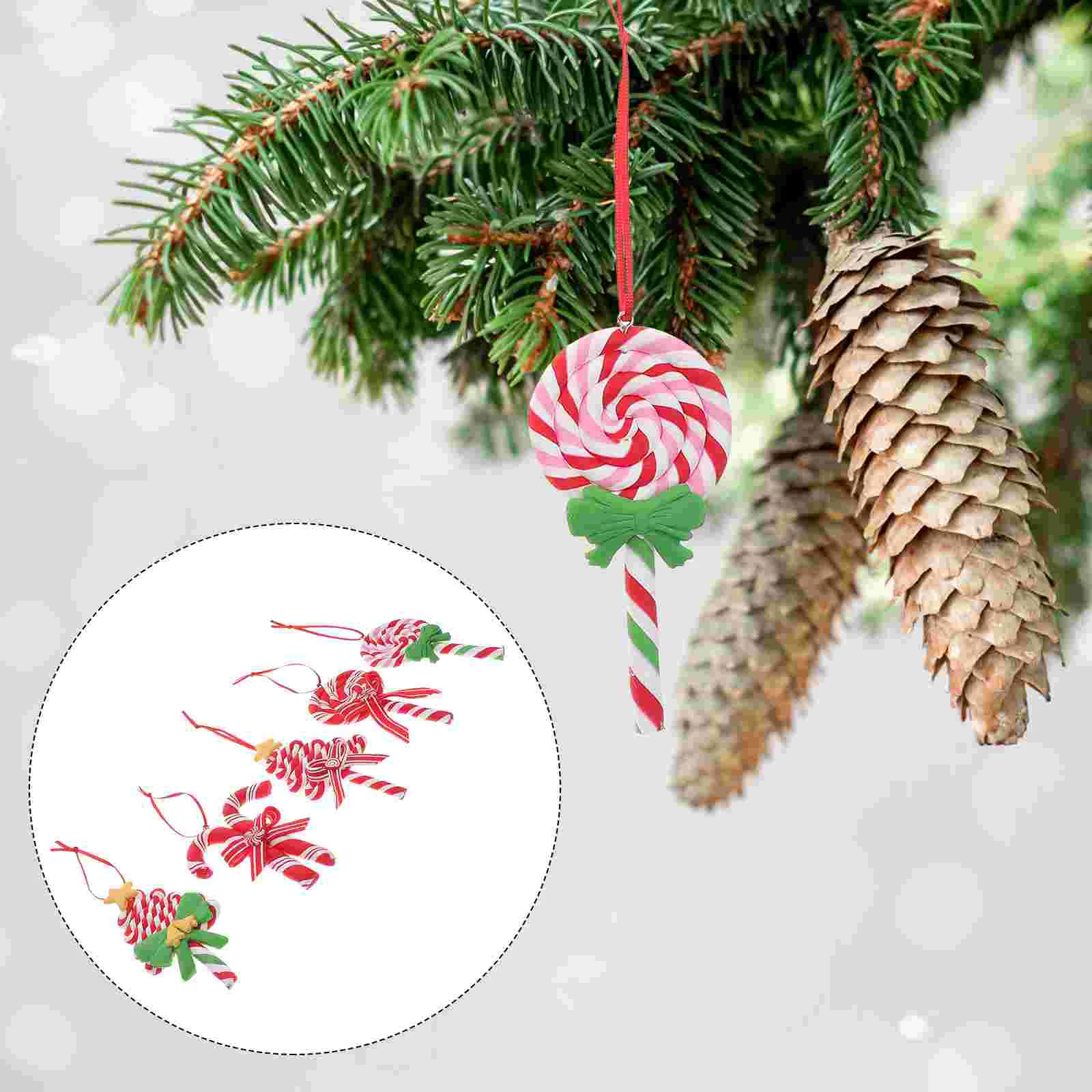 5 Pcs Soft Clay Pendant Christmas Decorative Lollipops Ornaments Xmas Tree Candy Decorations Decorate Hanging
5 Pcs Soft Clay Pendant Christmas Decorative Lollipops Ornaments Xmas Tree Candy Decorations Decorate Hanging