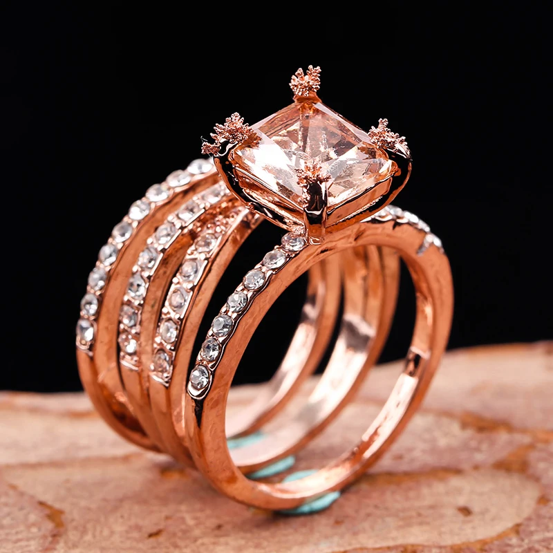 Jewelry Ring Round Shape Zircon Finger Rings for Women Wedding Engagement Party Accessory Rose Gold Color Luxury
Jewelry Ring Round Shape Zircon Finger Rings for Women Wedding Engagement Party Accessory Rose Gold Color Luxury