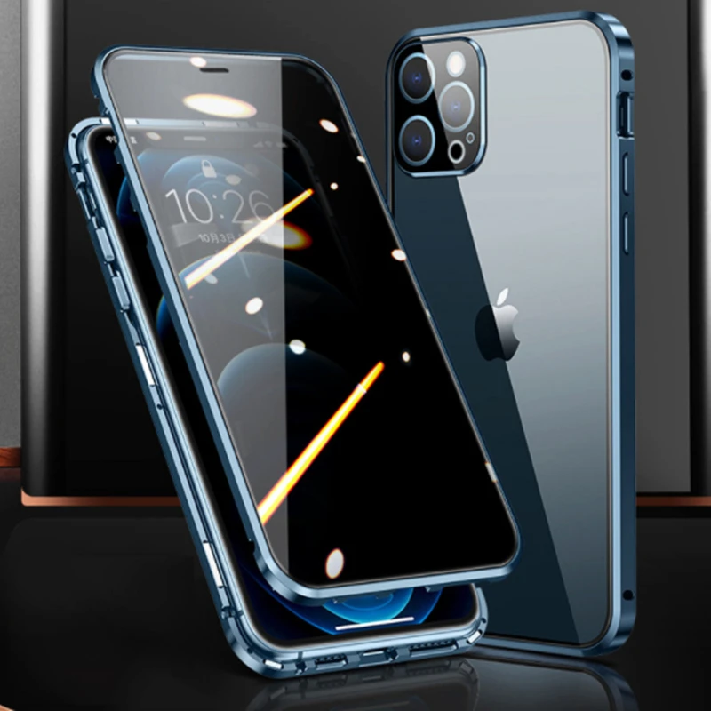 Double Sided Glass Adsorption Magnetic Case For iPhone 13Pro MAX 12 11 XS Max XR X 360 Full Protective Armor Bumper Metal Cover
Double Sided Glass Adsorption Magnetic Case For iPhone 13Pro MAX 12 11 XS Max XR X 360 Full Protective Armor Bumper Metal Cover
