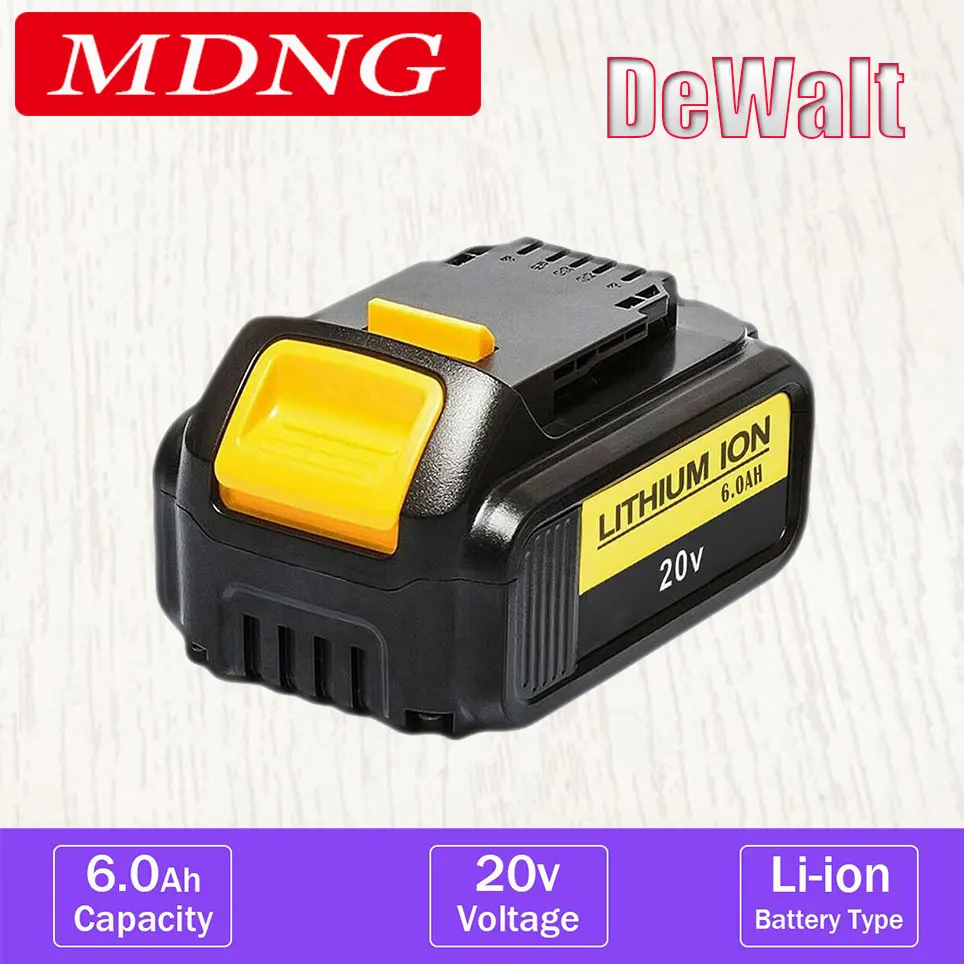 Original 20V 6.0Ah MAX XR Battery Power Tool Replacement for DeWalt DCB184 DCB181 DCB182 DCB200 20V 8A 18Volt Dewalt 20v
Original 20V 6.0Ah MAX XR Battery Power Tool Replacement for DeWalt DCB184 DCB181 DCB182 DCB200 20V 8A 18Volt Dewalt 20v