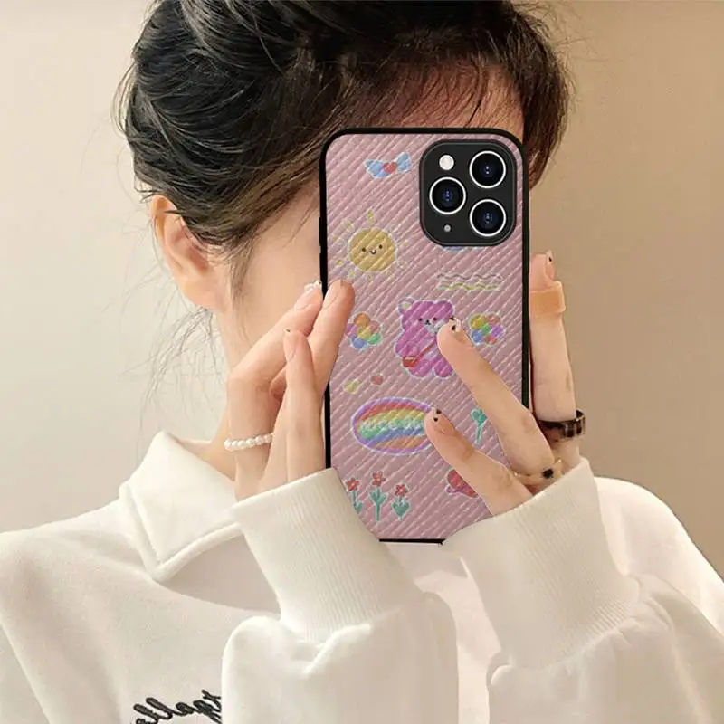 INS Korea Cute Cartoon Happy Bear Phone Case Hard Leather Case for iPhone 11 12 13 Mini Pro Max 8 7 Plus SE 2020 X XR XS Coque
INS Korea Cute Cartoon Happy Bear Phone Case Hard Leather Case for iPhone 11 12 13 Mini Pro Max 8 7 Plus SE 2020 X XR XS Coque