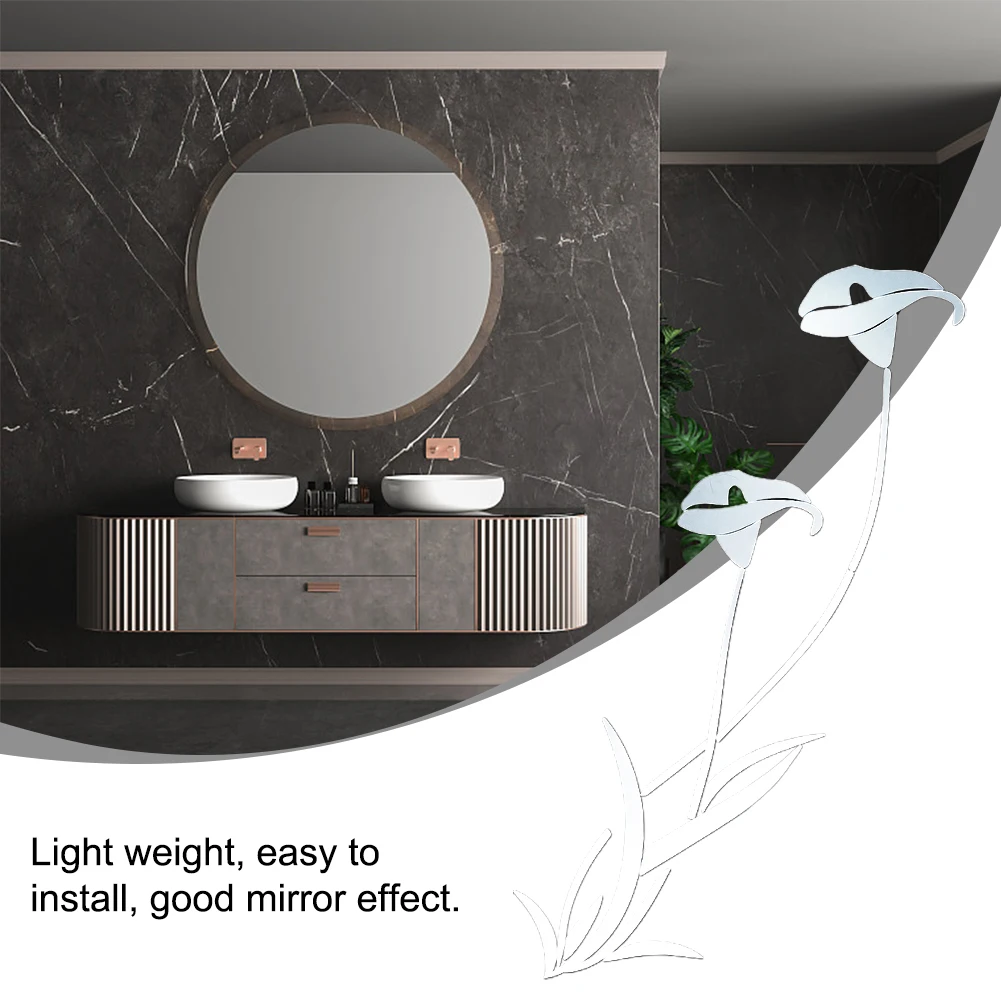Vinyl Art Mirror Wall Sticker 3D Acrylic Light Weight Mirror Flower Art Room Decor Sliver/Gold/Black Mirror 3pcs
Vinyl Art Mirror Wall Sticker 3D Acrylic Light Weight Mirror Flower Art Room Decor Sliver/Gold/Black Mirror 3pcs