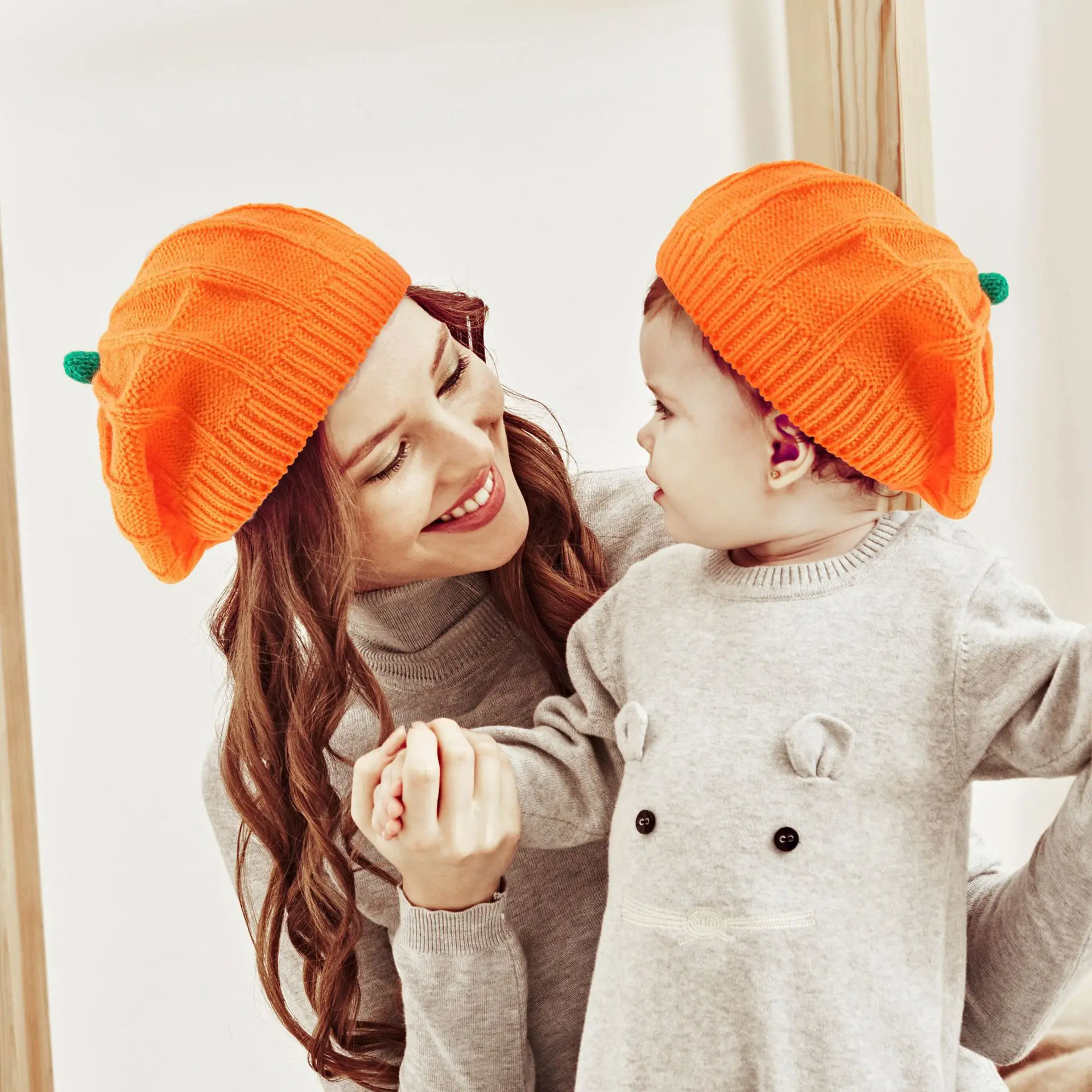 Parent-child Kids Winter Women Halloween Pumpkin Beret Hat Newborn Boys Wool Knitted Cap Christmas Decoration Beanies Hat
Parent-child Kids Winter Women Halloween Pumpkin Beret Hat Newborn Boys Wool Knitted Cap Christmas Decoration Beanies Hat